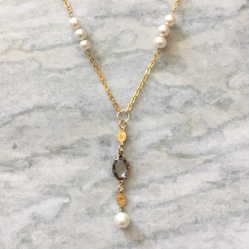 Vintage Pearl Drop Necklace